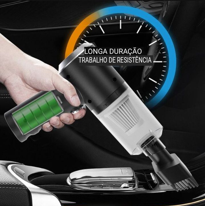 Aspirador de Carro Portátil Recarregável de Alta Potência"
